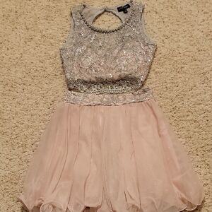 Elegant Pink and Silver Formal 2 Piece Set